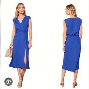 Amanda Uprichard Revolve Matthews Admiral Blue Midi Dress